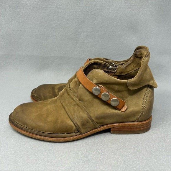 A.S. 98 Bryan Distressed Tan Leather Ankle Boots, Women’s Size EU 36/US 5.5-6. - Picture 4 of 12